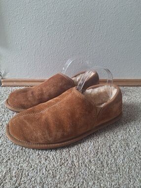 UGG Australia Scuff Romeo II Men's Size 10 Slippers Brown Suede Sheepskin 5650